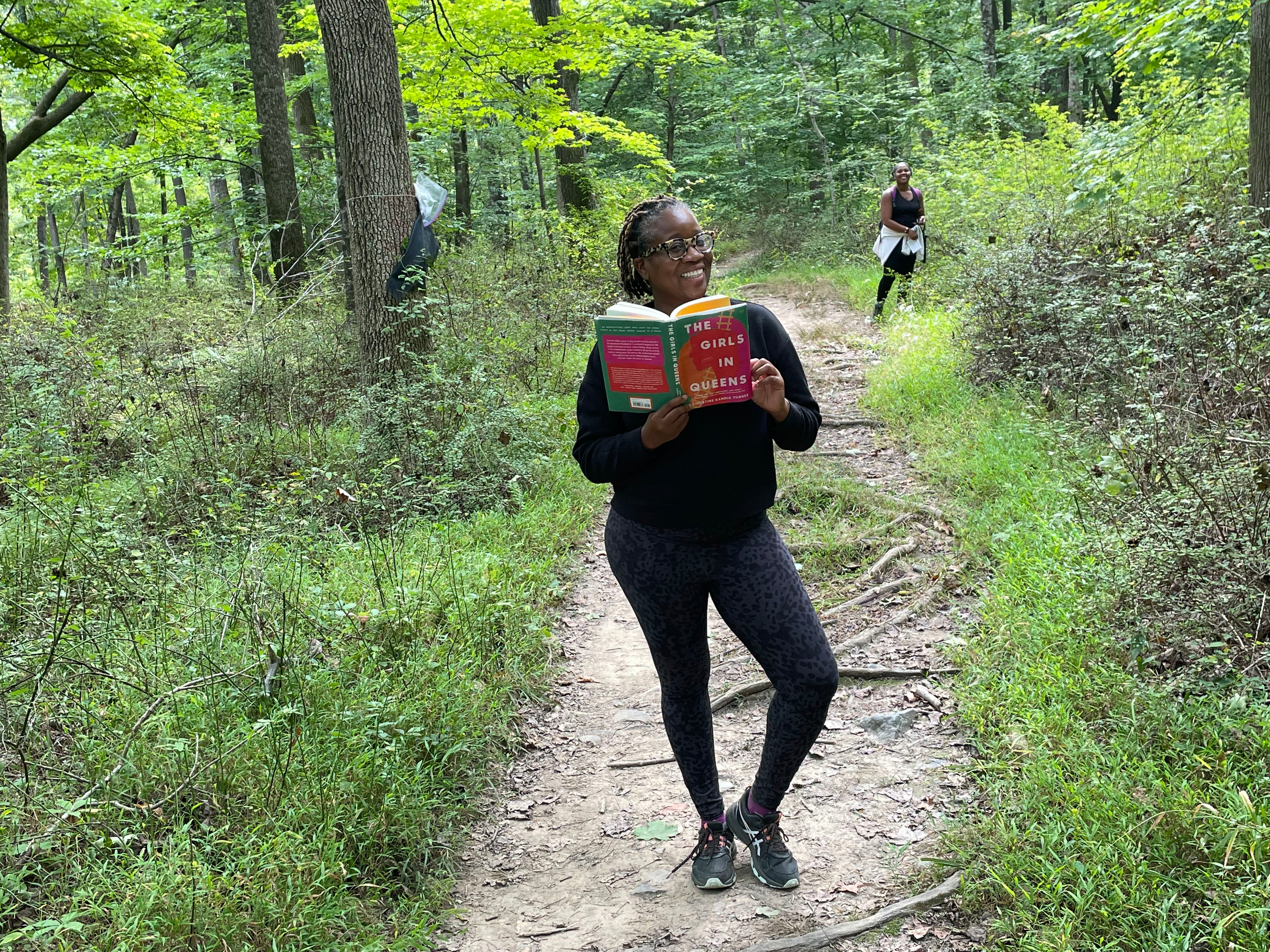 Hiking but still reading